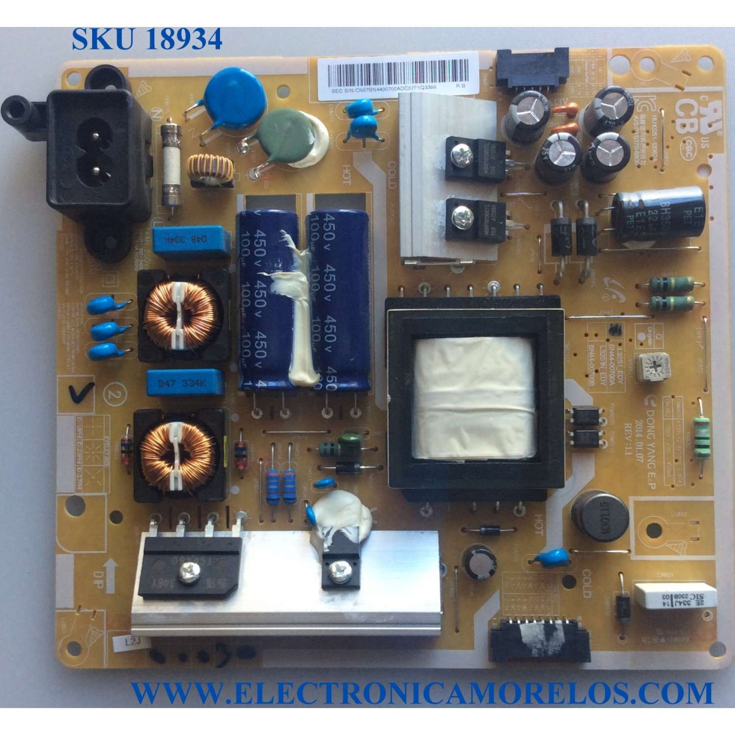 FUENTE DE PODER / SAMSUNG BN44-00700A / L32S1_EDY / HU1051-13062A / PANEL CY-GH032CSLV1H / MODELOS UN32H6350AFXZA TS01 / UN32H6350AF